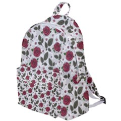 Roses Flowers Leaves Pattern Scrapbook Paper Floral Background The Plain Backpack by Maspions