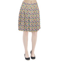 Floral Flowers Leaves Tropical Pattern Pleated Skirt