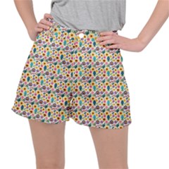 Floral Flowers Leaves Tropical Pattern Women s Ripstop Shorts