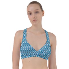 Blue Wave Sea Ocean Pattern Background Beach Nature Water Sweetheart Sports Bra