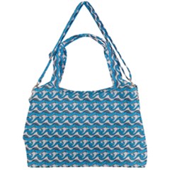 Blue Wave Sea Ocean Pattern Background Beach Nature Water Double Compartment Shoulder Bag