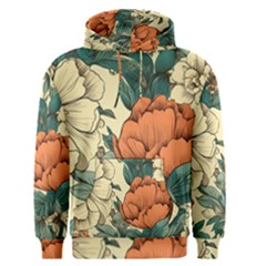 Flowers Pattern Texture Art Colorful Nature Painting Surface Vintage Men s Core Hoodie by Maspions