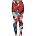 Red Poppies Flowers Art Nature Pattern Classic Yoga Leggings View2