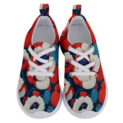 Red Poppies Flowers Art Nature Pattern Running Shoes