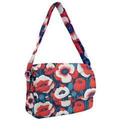 Red Poppies Flowers Art Nature Pattern Courier Bag