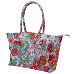 Flower Bloom Blossom Botanical Color Colorful Colour Element Digital Floral Floral Pattern Canvas Shoulder Bag