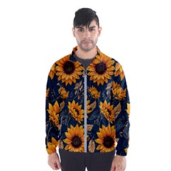 Flowers Pattern Spring Bloom Blossom Rose Nature Flora Floral Plant Men s Windbreaker