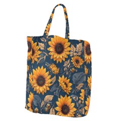 Flowers Pattern Spring Bloom Blossom Rose Nature Flora Floral Plant Giant Grocery Tote