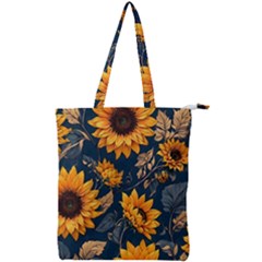 Flowers Pattern Spring Bloom Blossom Rose Nature Flora Floral Plant Double Zip Up Tote Bag by Maspions