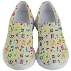 Seamless Pattern Musical Note Doodle Symbol Kids Lightweight Slip Ons by Apen