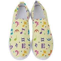 Seamless Pattern Musical Note Doodle Symbol Men s Slip On Sneakers