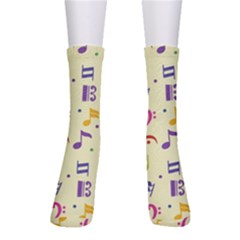 Seamless Pattern Musical Note Doodle Symbol Crew Socks by Apen