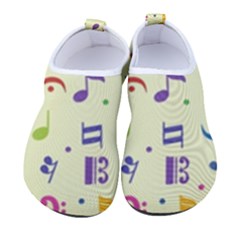Seamless Pattern Musical Note Doodle Symbol Women s Sock-style Water Shoes by Apen