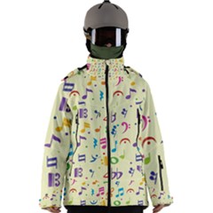 Seamless Pattern Musical Note Doodle Symbol Men s Zip Ski And Snowboard Waterproof Breathable Jacket by Apen