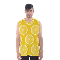 Lemon Fruits Slice Seamless Pattern Men s Basketball Tank Top by Apen