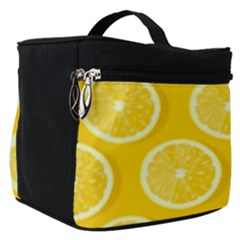 Lemon Fruits Slice Seamless Pattern Make Up Travel Bag (small) by Apen