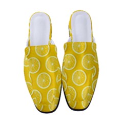 Lemon Fruits Slice Seamless Pattern Women s Classic Backless Heels by Apen