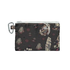 Vintage Tattoos Nautical Canvas Cosmetic Bag (small)