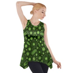 Seamless Pattern With Viruses Side Drop Tank Tunic by Apen