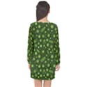 Seamless Pattern With Viruses Long Sleeve Chiffon Shift Dress  View2