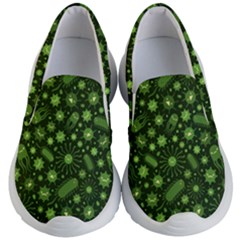 Seamless Pattern With Viruses Kids Lightweight Slip Ons