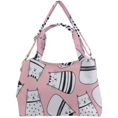 Cute Cats Cartoon Seamless-pattern Double Compartment Shoulder Bag by Apen