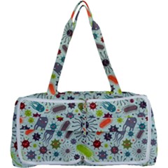 Seamless Pattern With Viruses Multi Function Bag by Apen