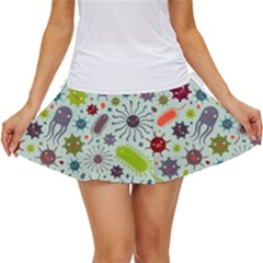 Seamless Pattern With Viruses Women s Skort