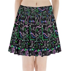 Math Linear Mathematics Education Circle Background Pleated Mini Skirt by Apen