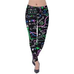 Math Linear Mathematics Education Circle Background Velvet Leggings