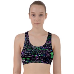 Math Linear Mathematics Education Circle Background Back Weave Sports Bra