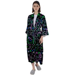 Math Linear Mathematics Education Circle Background Maxi Satin Kimono by Apen