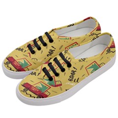 Childish Seamless Pattern With Dino Driver Women s Classic Low Top Sneakers