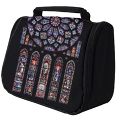 Chartres Cathedral Notre Dame De Paris Stained Glass Full Print Travel Pouch (big) by Maspions