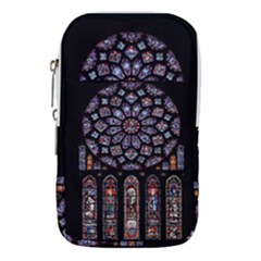 Chartres Cathedral Notre Dame De Paris Stained Glass Waist Pouch (large) by Maspions