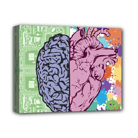 Brain Heart Balance Emotion Deluxe Canvas 14  X 11  (stretched)