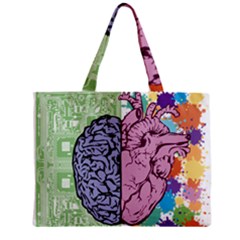 Brain Heart Balance Emotion Zipper Mini Tote Bag