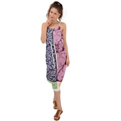 Brain Heart Balance Emotion Waist Tie Cover Up Chiffon Dress