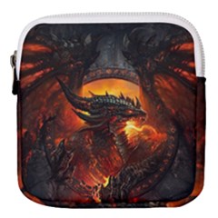 Dragon Fire Fantasy Art Mini Square Pouch