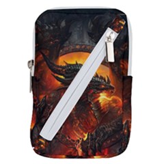 Dragon Fire Fantasy Art Belt Pouch Bag (small) by Maspions