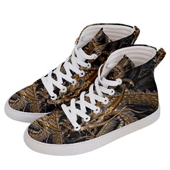 Fantasy Dragon Pentagram Women s Hi-top Skate Sneakers by Maspions