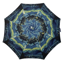Spaceship Starry Night Van Gogh Painting Straight Umbrellas by Maspions