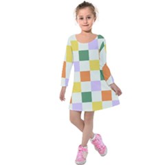 Board Pictures Chess Background Kids  Long Sleeve Velvet Dress