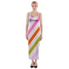 Lines Geometric Background Fitted Maxi Dress