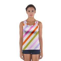 Lines Geometric Background Sport Tank Top 