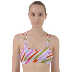 Lines Geometric Background Line Them Up Sports Bra