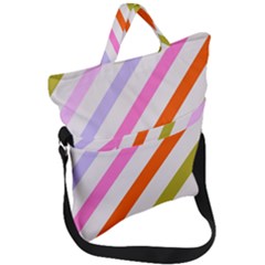 Lines Geometric Background Fold Over Handle Tote Bag by Maspions