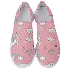 Cute Unicorn Seamless Pattern Men s Slip On Sneakers by Apen