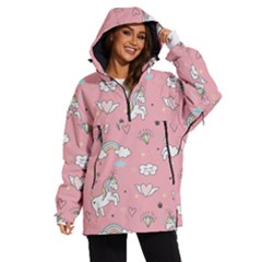 Cute Unicorn Seamless Pattern Women s Ski And Snowboard Waterproof Breathable Jacket by Apen