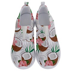 Seamless Pattern Coconut Piece Palm Leaves With Pink Hibiscus No Lace Lightweight Shoes